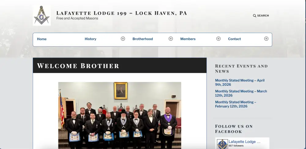 Lock Haven Masonic Lodge website